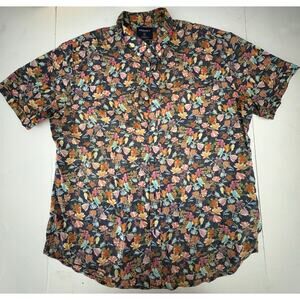 Men’s Springfield button down floral 2XL short sleeve